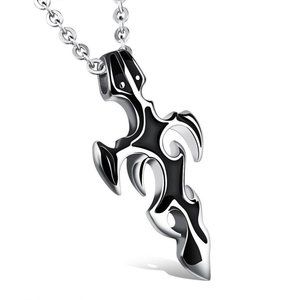 ❤️Cross Enamel Cool Punk Style Bar Necklace, N90201P134